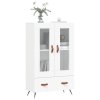 Skříň highboard bílá 69,5 x 31 x 115 cm kompozitní dřevo