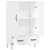 Skříň highboard bílá 69,5 x 31 x 115 cm kompozitní dřevo
