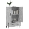 Skříň highboard betonově šedá 69,5x31x115 cm kompozitní dřevo