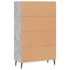Skříň highboard betonově šedá 69,5x31x115 cm kompozitní dřevo