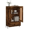 Skříň highboard kouřový dub 69,5 x 31 x 115 cm kompozitní dřevo