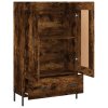 Skříň highboard kouřový dub 69,5 x 31 x 115 cm kompozitní dřevo
