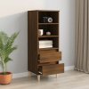 Skříň highboard hnědý dub 40 x 36 x 110 cm kompozitní dřevo