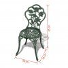 3dílný bistro set litý hliník zelený 42164