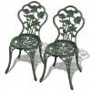 3dílný bistro set litý hliník zelený