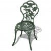 3dílný bistro set litý hliník zelený 42164