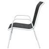 3dílný bistro set ocelový černý 43314