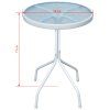 3dílný bistro set ocelový černý 43314