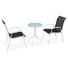 3dílný bistro set ocelový černý 43314