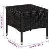 3dílný bistro set polyratan černý 44094