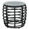3dílný bistro set polyratan černý 48579