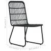 3dílný bistro set polyratan černý 48585