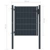 Plotová branka PVC a ocel 100 x 100 cm antracitová 145233