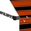 Ručně zatahovací markýza s LED světlem 250 cm oranžovo-hnědá