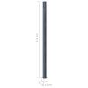 Plotové sloupky tmavě šedé 2 ks 185 cm hliník 148986