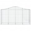 Klenutý gabionový koš 200 x 50 x 100/120 cm pozinkované železo