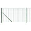 Drátěný plot s přírubami zelený 0,8 x 25 m 154152