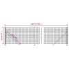 Drátěný plot s přírubami zelený 0,8 x 25 m 154152