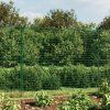 Drátěný plot s přírubami zelený 2,2 x 25 m 154159