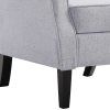Křeslo světle šedé textil 248615