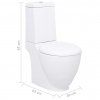 Keramické WC zadní odpad bílé 240376