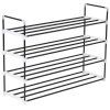 Botník se 4 policemi kov a plast, černý 245626