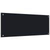 vidaXL Kuchyňský panel černý 100 x 40 cm tvrzené sklo