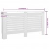 Kryt na radiátor bílý 152x19x81,5 cm MDF
