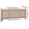 Kryt na radiátor MDF 205 cm 325558