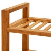 Botník se 2 policemi 100 x 27 x 40 cm masivní dubové dřevo