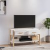 TV stolek bílý 82 x 38 x 45 cm kompozitní dřevo