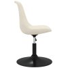 Otočné jídelní židle 4 ks krémové samet