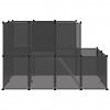 Klec pro malá zvířata černá 142 x 74 x 93 cm PP a ocel 340573