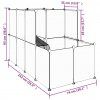 Klec pro malá zvířata černá 142 x 74 x 93 cm PP a ocel 340573