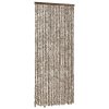 Závěs proti hmyzu taupe a bílý 90 x 220 cm Chenille