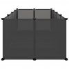 Klec pro malá zvířata černá 144 x 74 x 46,5 cm PP a ocel 340571