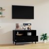 TV skříňka černá 80 x 36 x 50 cm kompozitní dřevo