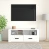 TV skříňka lesklá bílá 100x35x40 cm kompozitní dřevo
