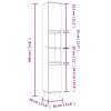 Koupelnová skříňka bílá 30 x 30 x 190 cm kompozitní dřevo