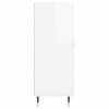 Příborník bílý s vysokým leskem 69,5x34x90 cm kompozitní dřevo