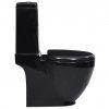 Keramické WC kombi kulaté spodní odpad černé 3059889