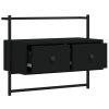 TV skříňka nástěnná černá 60,5 x 30 x 51 cm kompozitní dřevo
