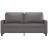 2místná pohovka šedá 140 cm umělá kůže