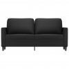 2místná pohovka černá 140 cm umělá kůže