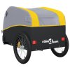 Vozík za kolo černý a žlutý 45 kg železo