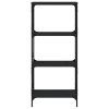 Knihovna se 4 policemi černá 59 x 35 x 132 cm kompozitní dřevo 837617