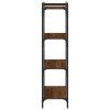 Knihovna se 4 policemi hnědý dub 80x30x120 cm kompozitní dřevo 837676