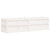 Zahradní truhlík bílý 180 x 50 x 50 cm masivní borovice