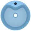 Luxusní umyvadlo přepad matné světle modré 36 x 13 cm keramické