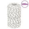 Splétané lodní lano bílé 2 mm x 100 m polyester 152743
